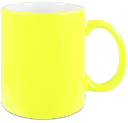 Tasse - Geschenk - Neon gelb - spülmaschinengeeignet
