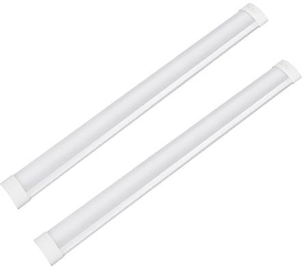 T&K TO-KING 2-Pack 4FT LED Batten Light,PC Body,40W 4000LM 6500K,Low Profile Wall/Ceiling Surface Mounted Fitting for Shop/Office/Garage/Warehouse/Kitchen/Living Room