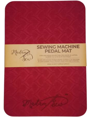 Madam Sew Nähmaschinen-Pedalmatte | rutschfestes Gummi hält das Pedal an Ort und Stelle | Nähzubehör | 17,8 x 25,4 cm