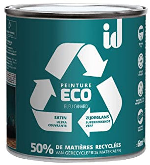 PEINTURE ECO RESPECTUEUSE SATIN BLEU CANARD 500ML - ID Paris
