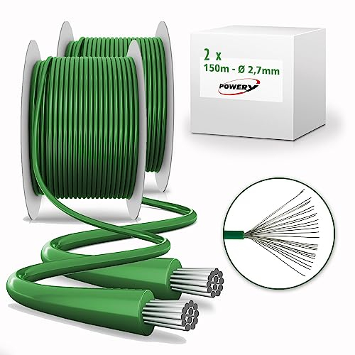 Akku-net Universelles 300m (2 x 150m) Begrenzungskabel für Rasenroboter – Kompatibel mit Gardena, Husqvarna Automower, Worx, Robomow, Honda – 2,7mm robuster Begrenzungsdraht für Garten-Mähroboter