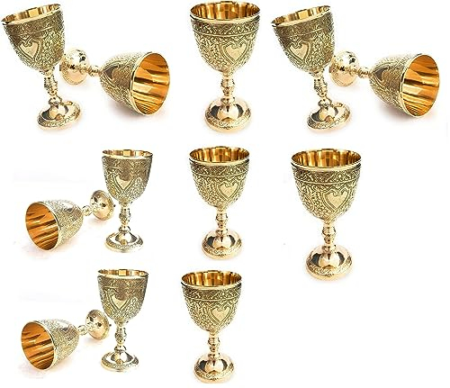 ALADEAN 12 calici vintage calice | Bicchieri da vino Royal di Re Artù – Calice medievale rinascimentale regali per tazze di comunione, confezione di Natale da 12 bicchieri da vino Game of Throne