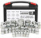 ANCIMOON 72-teiliges JIC-Kappen- und Stopfen-Set, 37-Grad-Flare-Gewinde, Hydraulikschlaucharmaturen, Karbonstahl, Größe 4, 6, 8, 10, 12, 16