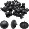 YuGtcen 50 tachuelas grandes para tapicería, clavos decorativos para el pulgar, clavos de tapicería de metal para tapicería de madera, tachuelas vintage para muebles (25 x 23 mm, negro mate)
