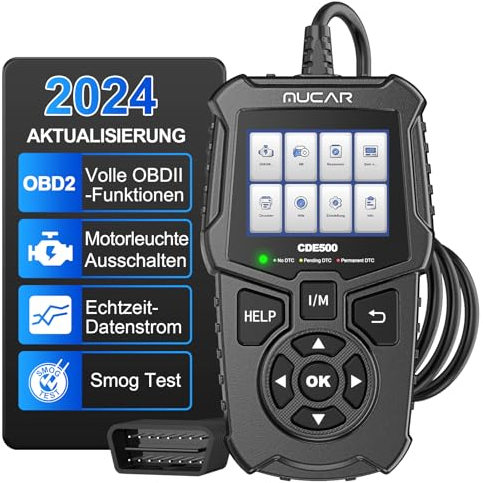 mucar OBD2 Diagnosegerät, CDE500PRO Diagnosegerät Auto, Klassisch Verbessert Auto Auslesegerät Mit Tastenkürzel, KFZ Auslesegerät Für OBDII/EOBD Protokoll-Nur Motordiagnosesystem