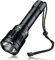 Genwiss Tauchlampe, 2000 Lumen, 150 m Wasserdichte Taschenlampe mit 5 Modi, Unterwasser-Taschenlampe mit Batteriestandsanzeige, professionelle Tauch-Taschenlampe zum Schnorcheln und Außenbeleuchtung