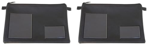 effektivo Tasche für Fahrzeugpapiere, 30 x 20 cm, Kunstleder schwarz, mit Kartenfach und Fach für Fahrzeugschein, 11057 (Packung mit 2)