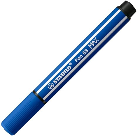 Premium-Filzstift mit dicker Keilspitze - STABILO Pen 68 MAX - Einzelstift - ultramarinblau