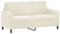 vidaXL Sofa 2-Sitzer, Loungesofa Couch mit Armlehnen Rückenkissen, Wohnzimmersofa Designsofa mit Metallgestell, Sitzmöbel Zweisitzer, Creme Samt