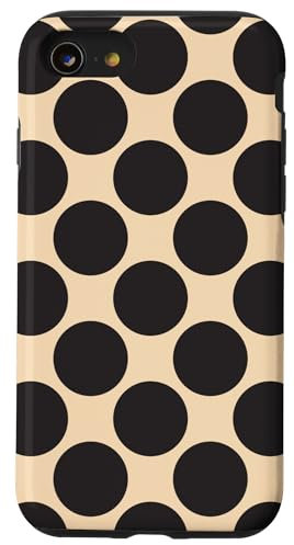 iPhone SE (2020) / 7 / 8 Polka Dot Black with White Case