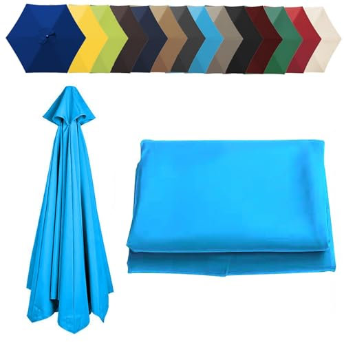 Rechange Toile De Parasol De Jardin À 6 Nervures/8 Nervures, Auvent De Rechange Pour Parasol De Terrasse (200cm/2.7m/300cm) - Épais Et Résistant - Toile De Parasol Deporté - Pour Plage/piscine/Jardin(