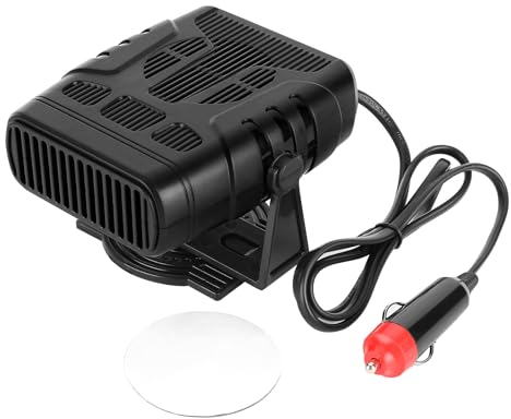Slakerbe Auto Heizung Defroster,2-In-1 Tragbar Heizgerät Lüfter Windabtauung Schwarz Abs Schnee-Entfroster 360° Drehbar Schnelle Heizung Auto Heizungen Geräuscharm Geeignet Für Auto Lkw,12V 120W