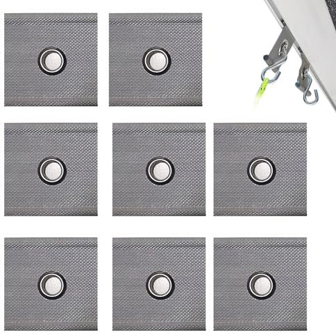 YanBous 8 x Occhielli per Guide Keder, Adatti per Diametri di 5/6mm - 7/8mm, Ganci Universali per Tende da Sole di Caravan e Camping - Fascia di Fissaggio per Tenda Anteriore
