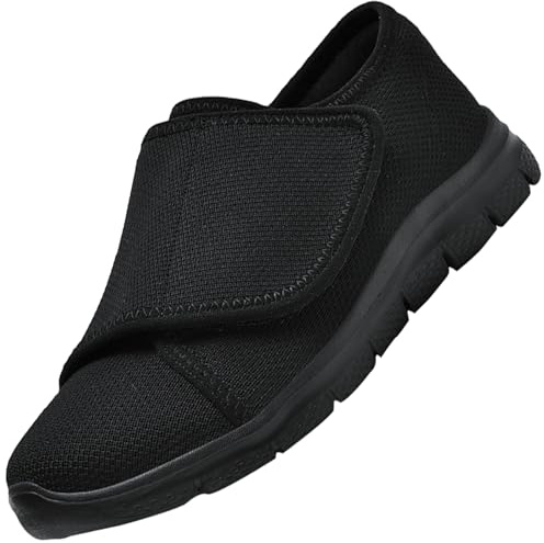 Aocase Scarpe Ortopediche Donna Estive Scarpe per Diabetici Donna Scarpe Ginnastica a Strappo Scarpe da Corsa Traspiranti in Rete Scarpa per Riabilitazione,Nero,40/250mm