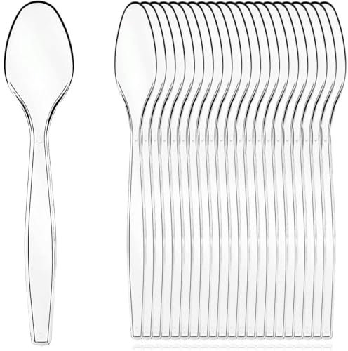 100/200/400 CUCCHIAI TRASPARENTI RITULIZZABILI - 18 cm CUCCHIAI FINO A 20 LAVAGGI (20 PEZZI)