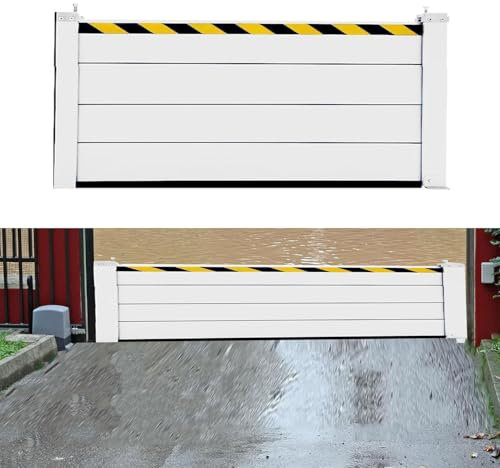 Hochwasserschutz für Zuhause | Hochwasserschutztür im Hochleistungsmoduldesign | Wiederverwendbare saugfähige Hochwasserschutzbarriere zum Schutz von Garagentoren und Kellern (4,5 x 3,3 Fuß)