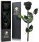 Infinity Rose in Geschenkbox, Ewige Rose mit Stiel Geschenke für Frauen Echte Rosen Eine Konservierte Blume für Mama Damen Freundin zum Geburtstag Valentinstag Weihnachten Muttertag - Schwarz