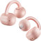 TOZO OpenEarRing Open Ear Headphones, Clip On Earphones, Lightweight Comfort, Wireless Open Ear Earbuds with Smart Digital Display, 40H Playtime, IPX5 Waterproof, Bluetooth 5.4, Custom EQ (Pink)