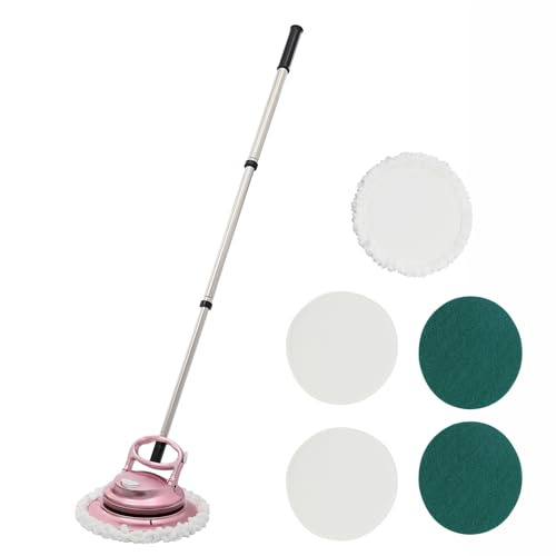 Caskunbsy Mop Rotante Elettrico Lucidatrice per Pavimenti, Lavapavimenti Elettrico Ceratore per Piastrelle, Spazzola Macchina per Pulizia per Bagno, Cucina e Pavimenti Auto