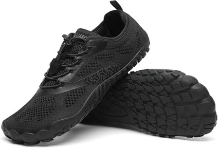 SAGUARO Barfuss Schuhe Damen Barfußschuhe Herren Barfussschuhe Outdoor Traillaufschuhe Leicht Barfuß Schuhe Barefoot Shoes Mit Zero-Drop Solhe,Smart I - Barfußschuhe Schwarz,Gr.43