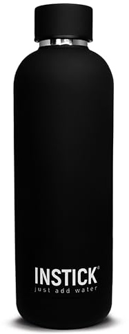 INSTICK Isolierflasche Black 750 ml – Edelstahl-Wasserflasche, auslaufsicher für heiße & kalte Getränke, ideal für Outdoor, Sport und Reisen