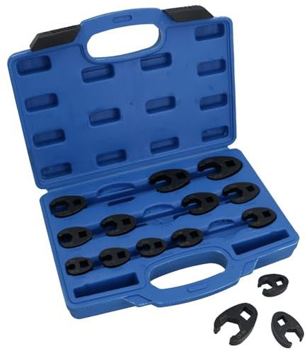 AB Tools Metric Impact Impacted Crowfeet Crowfoot Spanner Wrench Set 8 – 24mm 15pc