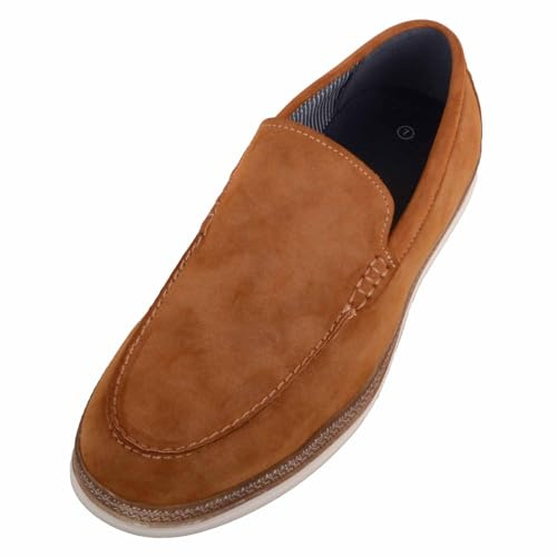 ABSOLUTE FOOTWEAR Mens Easy Slip On Casual Boat Deck Shoe Loafer