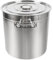 Qussse Olla de 50 litros para gastronomía, de acero inoxidable, con tapa, para cocinas de gas, cocinas eléctricas de inducción