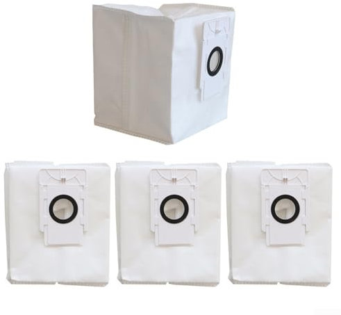 Lot de 4 sacs à poussière de grande capacité, longue durée de 90 jours, remplacement facile, accessoires pour aspirateur robot EZVIZ RC3 Plus RE4 Plus RE5 Plus