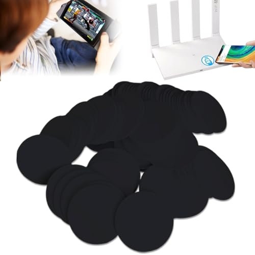 NFC Tag Sticker, 30PCS Round NTAG215 504 Byte Speicher, CardsAnti-Metal NFC Aufkleber On Metal Tags, 25 mm Rewritable NFC Cards with Adhesive Back Compatible with All NFC-Enabled Smartphones