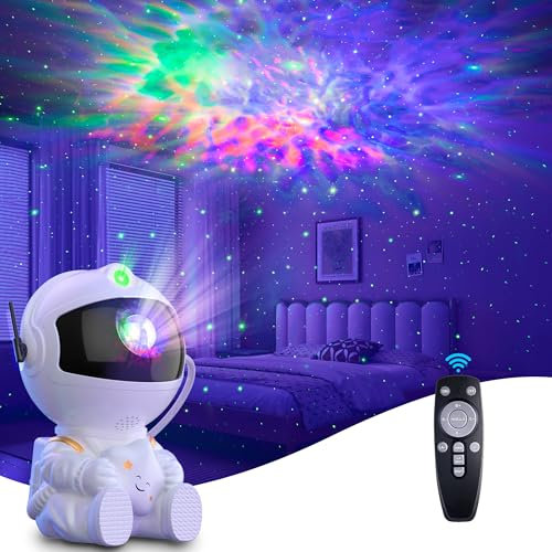 Astronaut Galaxy Projector, 360° Adjustable Star Projector Night Light, Nebula Projector Galaxy Light, Astronaut Light Projector with Remote Control, Kids Gift Adult Home Party Ceiling Decoration