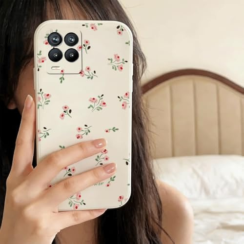 QIODAYI Kompatibel mit Realme 8 4G/Realme 8 Pro 4G | Aromatische Kleine Blumen TPU Silikon Handy-Hülle