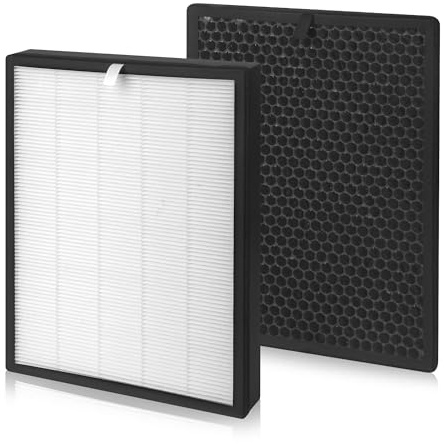 2 pezzi Sostituzione per FY2420/30 e FY2422/30 per Purificatore D Aria di Philips, Compatibile con AC2882 AC2887 AC2889 AC3829 Serie 2000 e 3000,Set con 1 Filtro HEPA e Filtro a Carbone Attivo Premium
