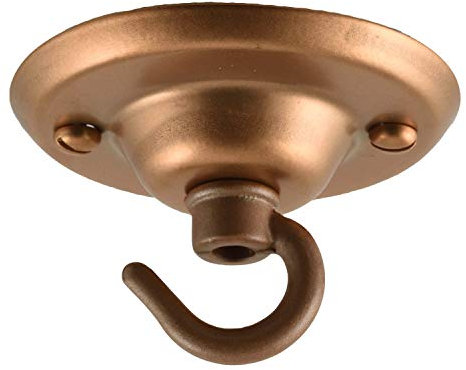 Ceiling Rose Hook Plate 75mm Diameter with Matching Screws Antique Copper Powder Coated