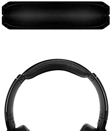 Geekria Protein Leather Headband Pad Compatible with SONY MDR-XB950BT, MDR-XB950N1, MDR-XB950B1, MDR-XB950/H Headphones, Replacement Band Repair Part (Black)