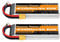 Youme 11,1 V LiPo Batterie, 3S RC Lipo Batterien 4500mAh 60C mit XT60 Stecker für RC Auto/LKW, Buggy, Boot, Heli und Drohne (2 Packungen)