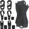 6 Stück 1/4 Zoll Spannseil-Endhaken + (1/4 Zoll x 20 Fuß) Gummiseil Gummiseil für Stoßdämpfung, starken Halt – Camping, Kajak Deck, Handwerk, Schwerkraftstuhl, Marine Nautical Tie Down