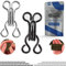 Chiusura per Abbigliamento, 60 Coppie, Lunghezza Totale 17 + 15 + 12,5 mm, Argento + Nero, Gancio + Occhiello, Accessori Merceria, Set da Cucito per Prolunga Reggiseno, Bikini, Abito, Lingerie, Hook