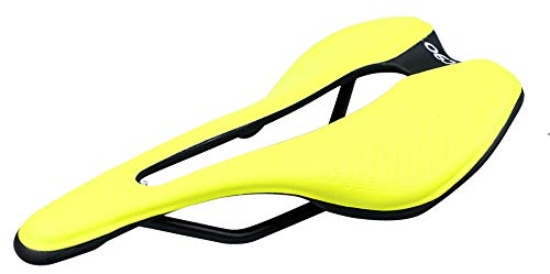 VOANZO Mountainbike Sitz mit zentraler Entlastungszone und Ergonomie Design Fit, Komfort Fahrradsattel Atmungsaktives Fahrradkissen für Frauen Männer MTB/Heimtrainer/Rennradsitze (gelb)