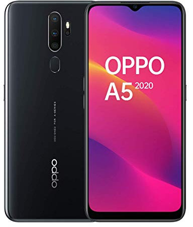 Oppo A5 2020 Smartphone débloqué (Ecran : 6,5 - 64 ou 128 Go - 3 ou 4 Go Ram) Mirror Black (Reconditionné)
