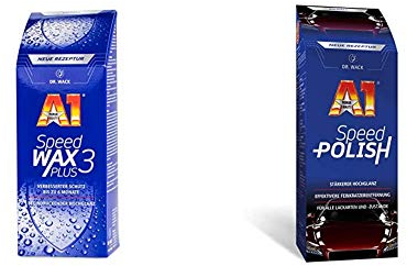 Dr. Wack - A1 Speed Wax Plus 3, 500 ml (#2630) & A1 Speed Polish, 500 ml (#2610)