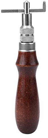 Biseladoras de bordes de cuero Ranuradora de costura de cuero ajustable Ranura para artesanía en cuero con mango de madera para coser a mano
