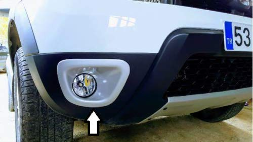 Boa Line Auto-Nebelscheinwerfer-Felgenabdeckung, ABS-Kunststoff, kompatibel mit Dacia Duster 2010–2017, 2 Stück
