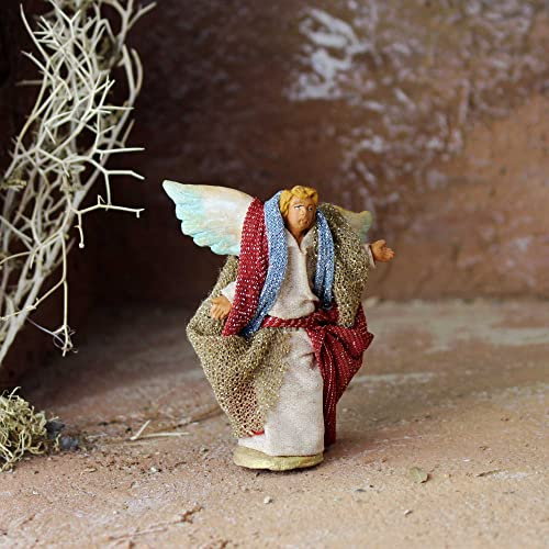 mitienda mit Liebe gemacht Krippenfiguren Engel 7 cm aus Ton/Stoff