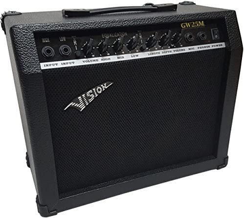 AMPLIFICATORE CHITARRA ELETTRICA DA 45 WATT - VISION MSA - CON INGRESSO MIKROFONE E OVERDRIVE