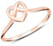 lanii Ring Herz aus rosévergoldetem Sterlingsilber