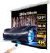INSTAAL Motorised Projector Screen with Edges | 280 x 158 cm 127 Inches 16:9 | White Projection Cover with Black Electric Back, 3 Metres - 3 m 3D 4K Video Projection | 100% Professional Superior