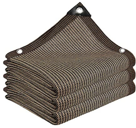 90% Red Sombreo Marrón, Malla De Ocultacion Jardin, 1.5x4m 2.5x3m 3.5x4m 4.5x5m 5.5x7m 6.5x15m 8.5x10m Lona Malla Sombreadora con Ojales para Plantas Invernadero (Size : 2.5x4m/8x13ft)