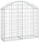 vidaXL Panier de Gabions Arqué Cage à Gabion Mur de Gabion Panier à Pierre Gabion pour Pierre Jardin Patio Extérieur 100x30x80/100 cm Fer Galvanisé