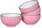 AWHOME Lot de 4 bols en céramique bleu 11,4 cm (rose, 11,4 cm)